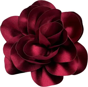 Dainty Satin Fabric Flower Brooches for Women Large Rose Floral Brooch for Party Dance Wedding Banquet Elegant Camellia Fashion Brooch Pin for Women Girl 5.5inch