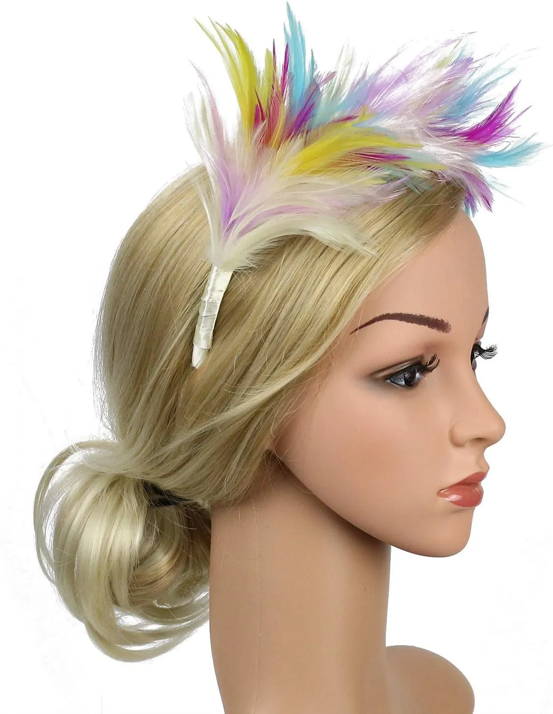 Derby Fascinators for Women Tea Party Veil Mesh Headband 1920s Flapper Ladies Head Piece Hair Clip Hoop Accessory