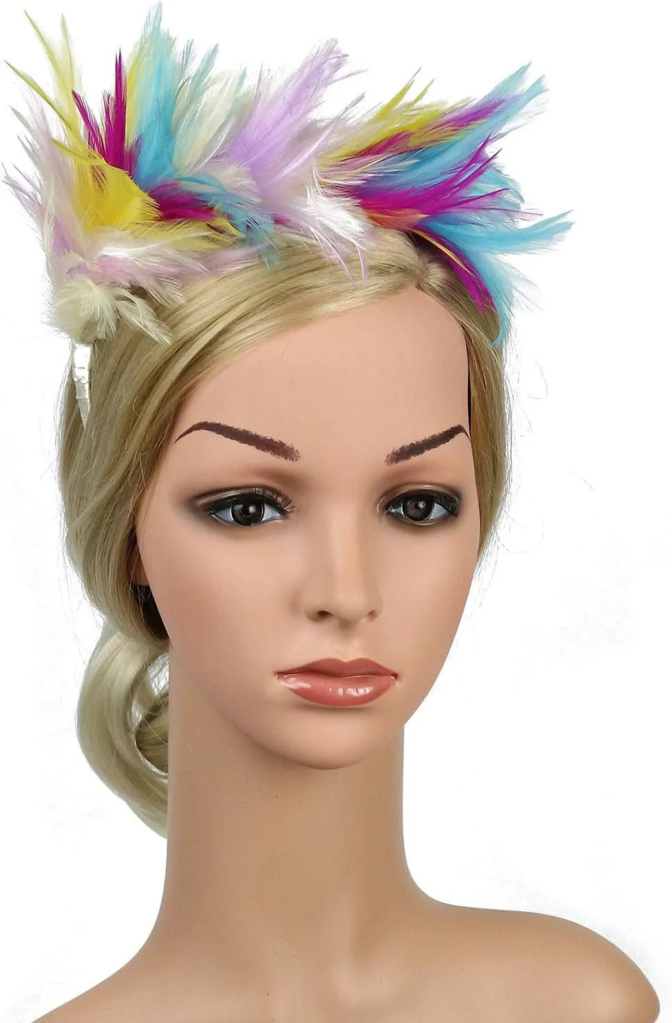 Derby Fascinators for Women Tea Party Veil Mesh Headband 1920s Flapper Ladies Head Piece Hair Clip Hoop Accessory