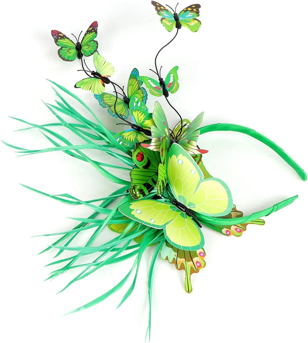 Derby Headbands Fascinator for Women Fancy Butterfly Tea Party Bride Wedding Headpiece Church Hair Clip Hoop Headwear