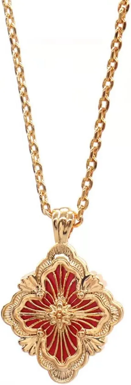 DISTANT DRUMS Gold Clover Jewelry for Women, Double-Sided Pendant by 18K Gold-plated with Gemstone inlaid Shell Pearl Pendant Necklace,Bracelet,Earrings,Gold Jewelry Set for Women