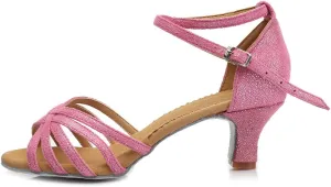 DKZSYIM Women Latin Dance Shoes Ballroom Salsa Tango Practice Performence Party Dancing Shoes,Model 1810-6