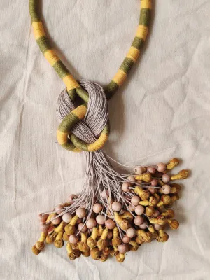 Earth Textile Pretzel Jute Necklace