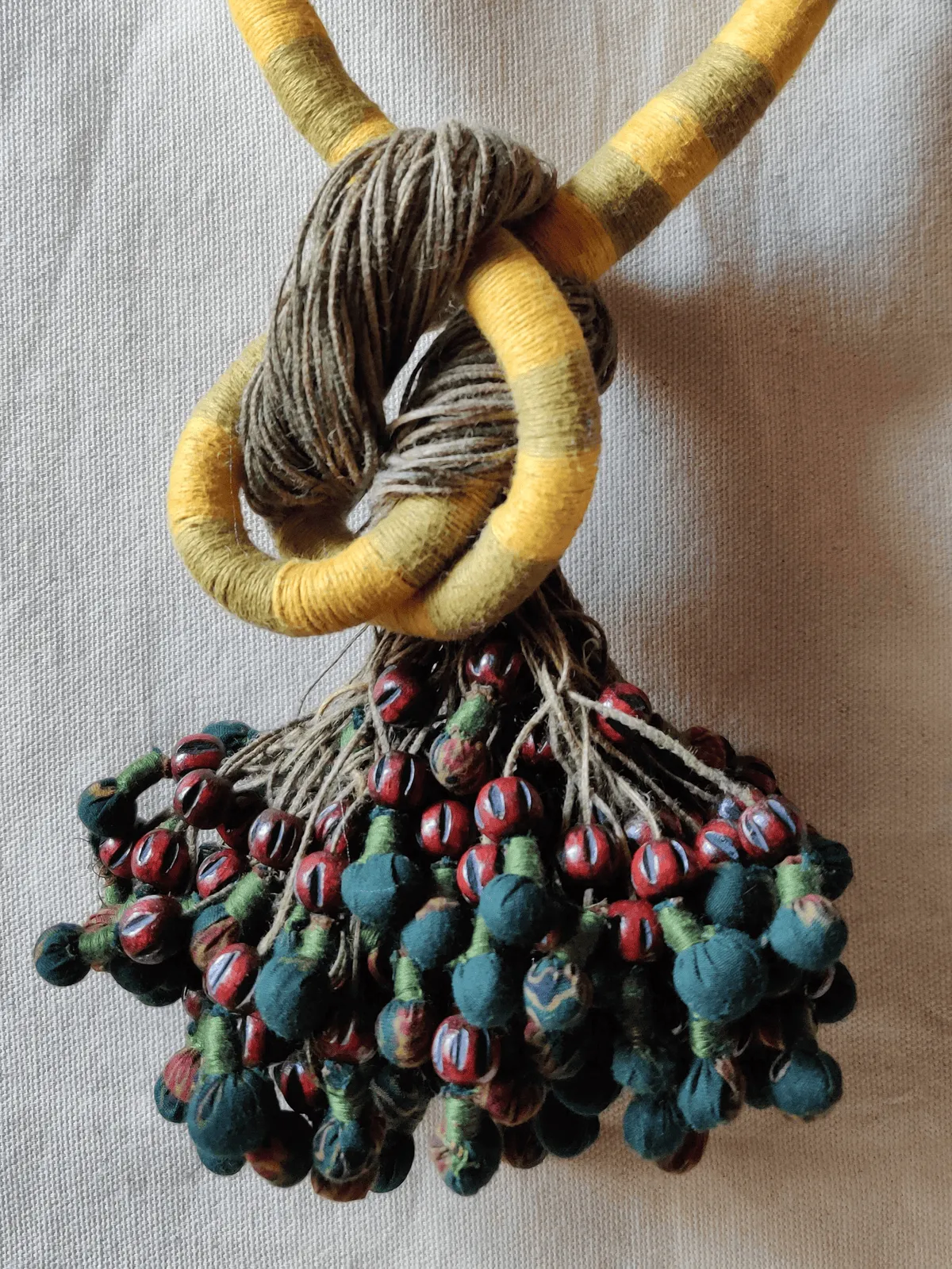 Earth Textile Pretzel Jute Necklace