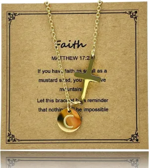 Easter Basket Stuffers 18K Gold Plated Cross Bracelet Initial Christian Bracelets for Womem Adjustable