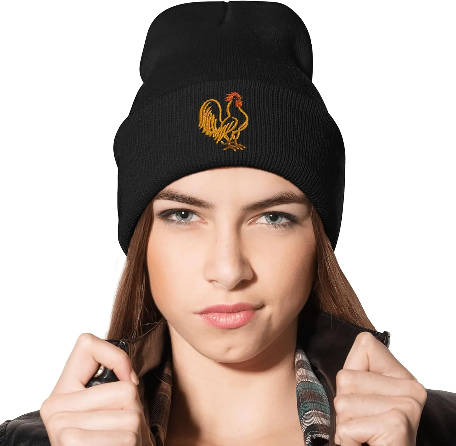 Embroidery Beanie Knit Hats for Men & Women, Embroidery Winter Hats Skull Cap