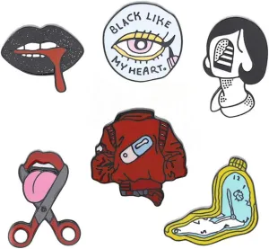 Enamel Pins set Cute Cartoon Brooches Lapel Badge Women Clothing Bag Decor