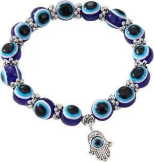 Evil Eye Bracelet for Women Elephant Turtle Khamsa Red Blue Red Beaded Stretched Friendship Spiritual Protection Good Luck Stranded Wrap Guardian Birthday Anniversary