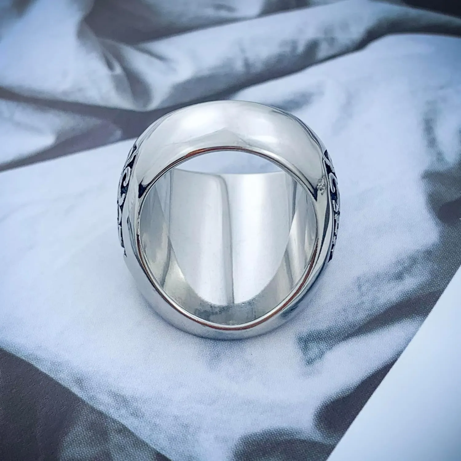 EZUY GNAY Mens Wolf Ring Jewelry Stainless Steel Ring Viking Ring Fashion Hunter Wolf Head Rings Gift For Men