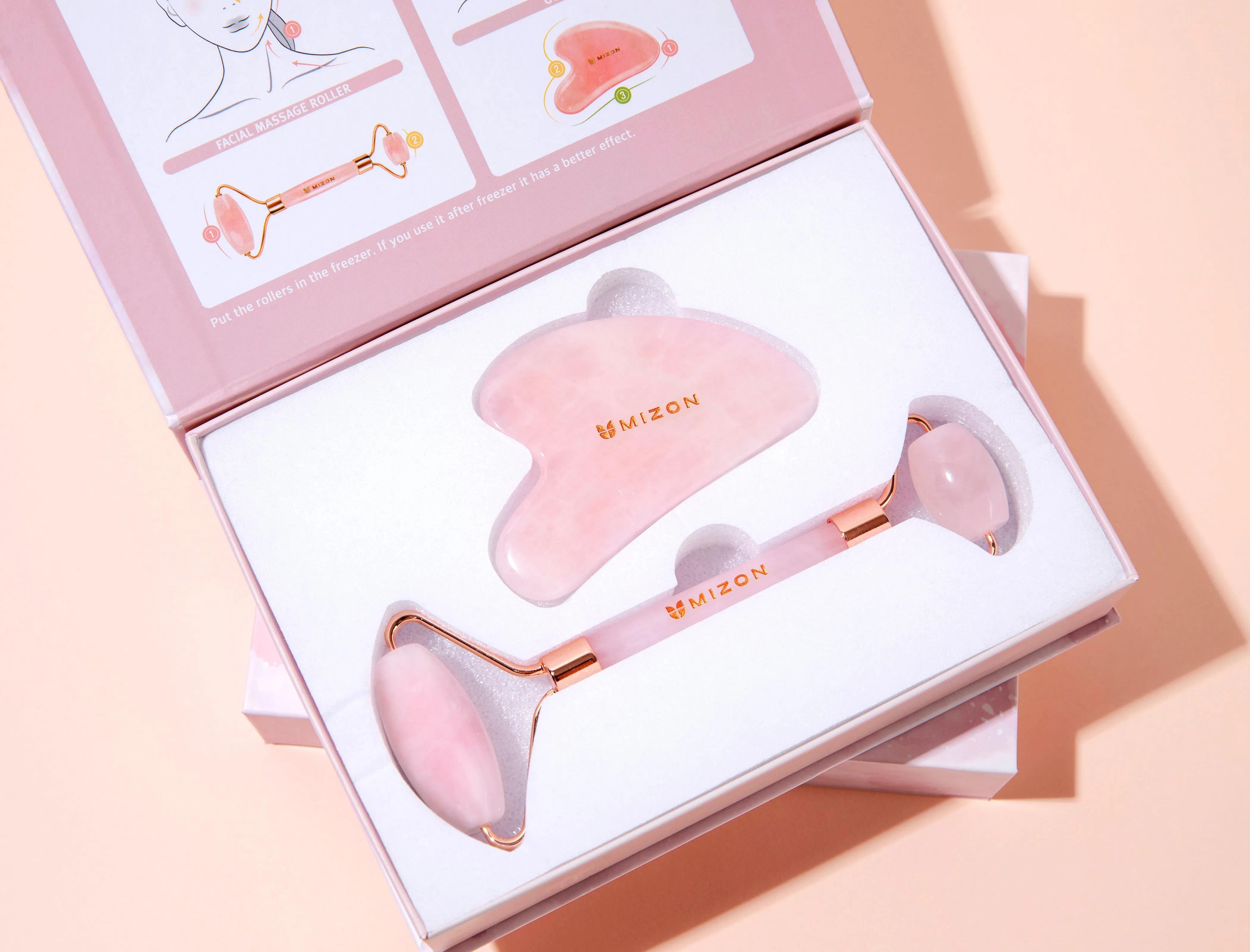 Facial Massage Roller and Gua-sha Set