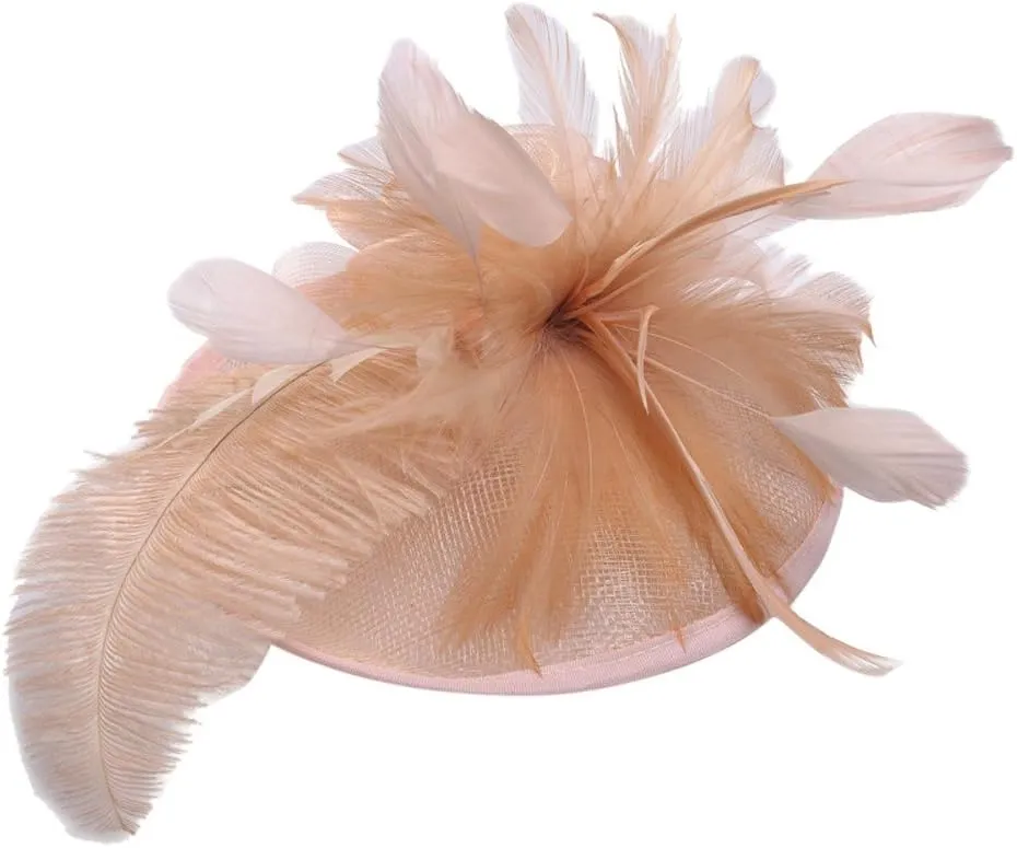 Fascinators for Women Feathers Organza Church Derby Ribbons Hat Clip Tea Party Hair Clip Bride Hairband Baseball Caps