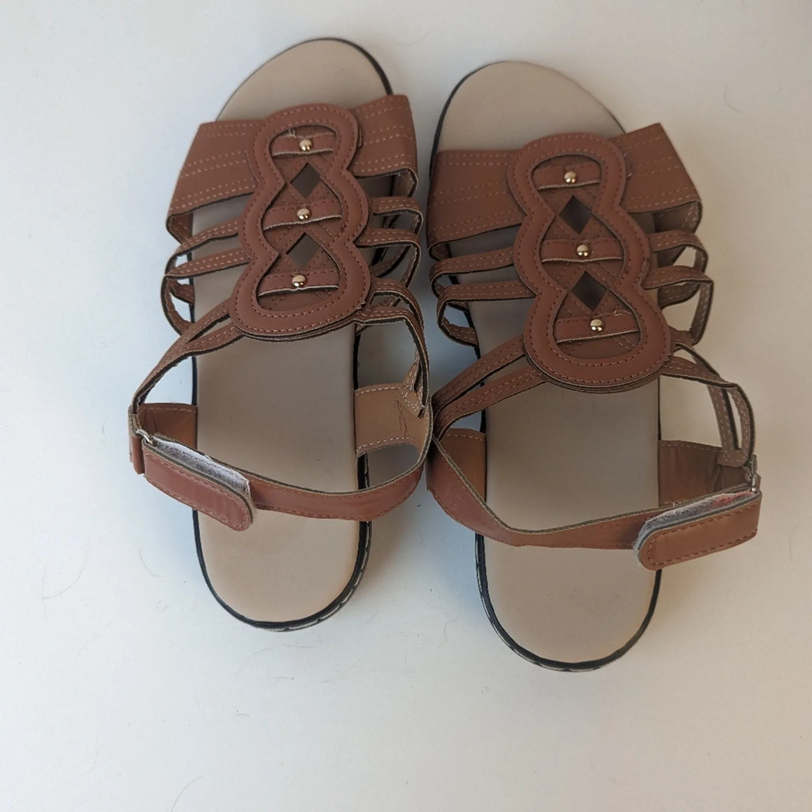 Faux Leather NWOT Sandals - 9