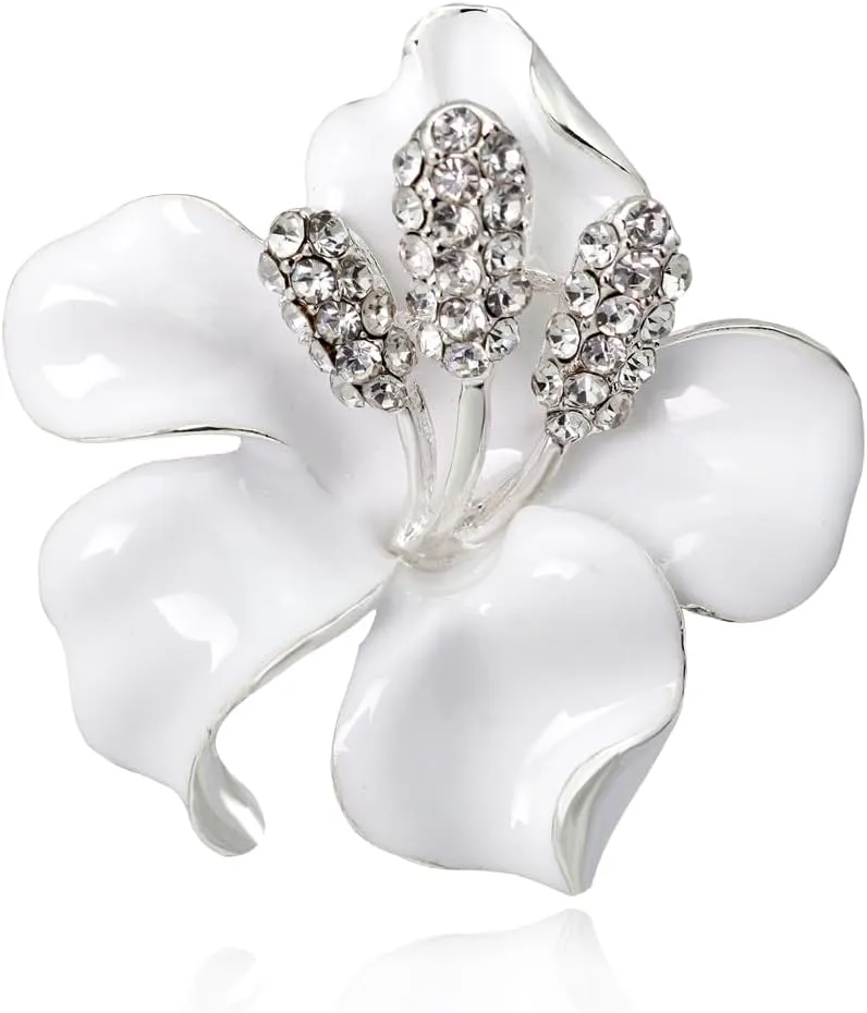 Flower Crystal Rhinestone Brooch pin decorative safety pins for clothing