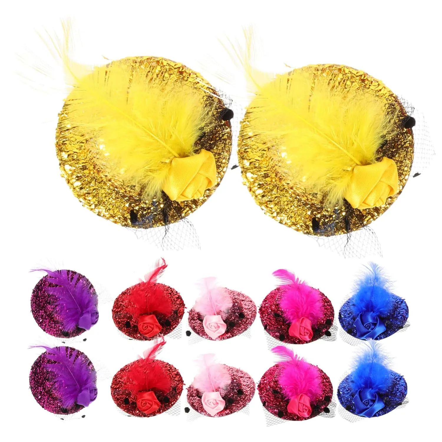 Flower Hairpin Hat Hair Clip for Women Tea Party Fascinators Fashionable Dressy Hair Accessories Mini Hats for Women