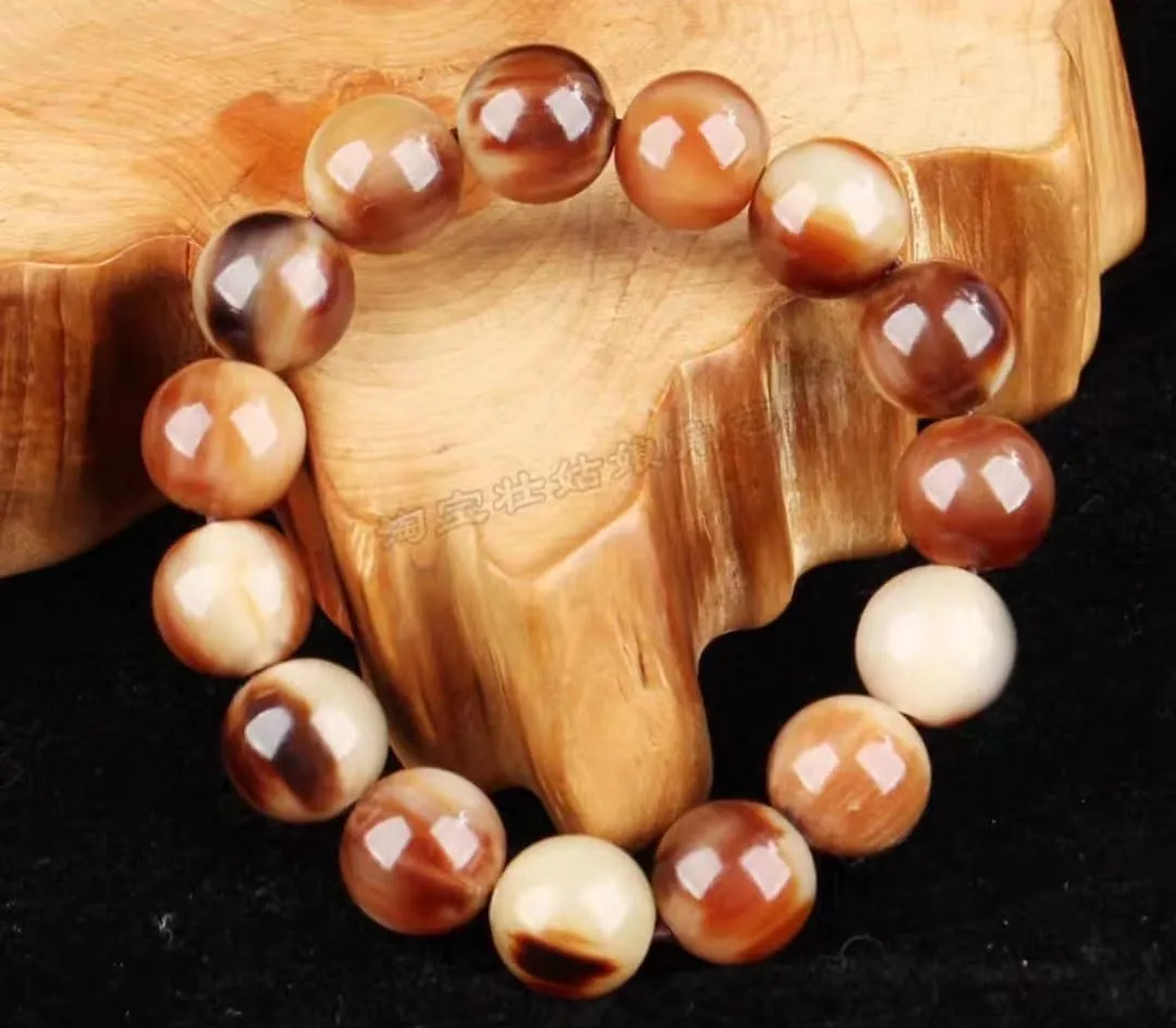 Fozhu Bracelets Set, Buddhist Prayer Beads, Bracelets Ethnic Jewelry Beads Tibetan Buddha Bracelets Unisex,(14m 1 Beads)