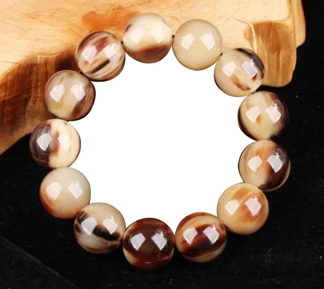 Fozhu Bracelets Set, Buddhist Prayer Beads, Bracelets Ethnic Jewelry Beads Tibetan Buddha Bracelets Unisex,(18m 1 Beads)