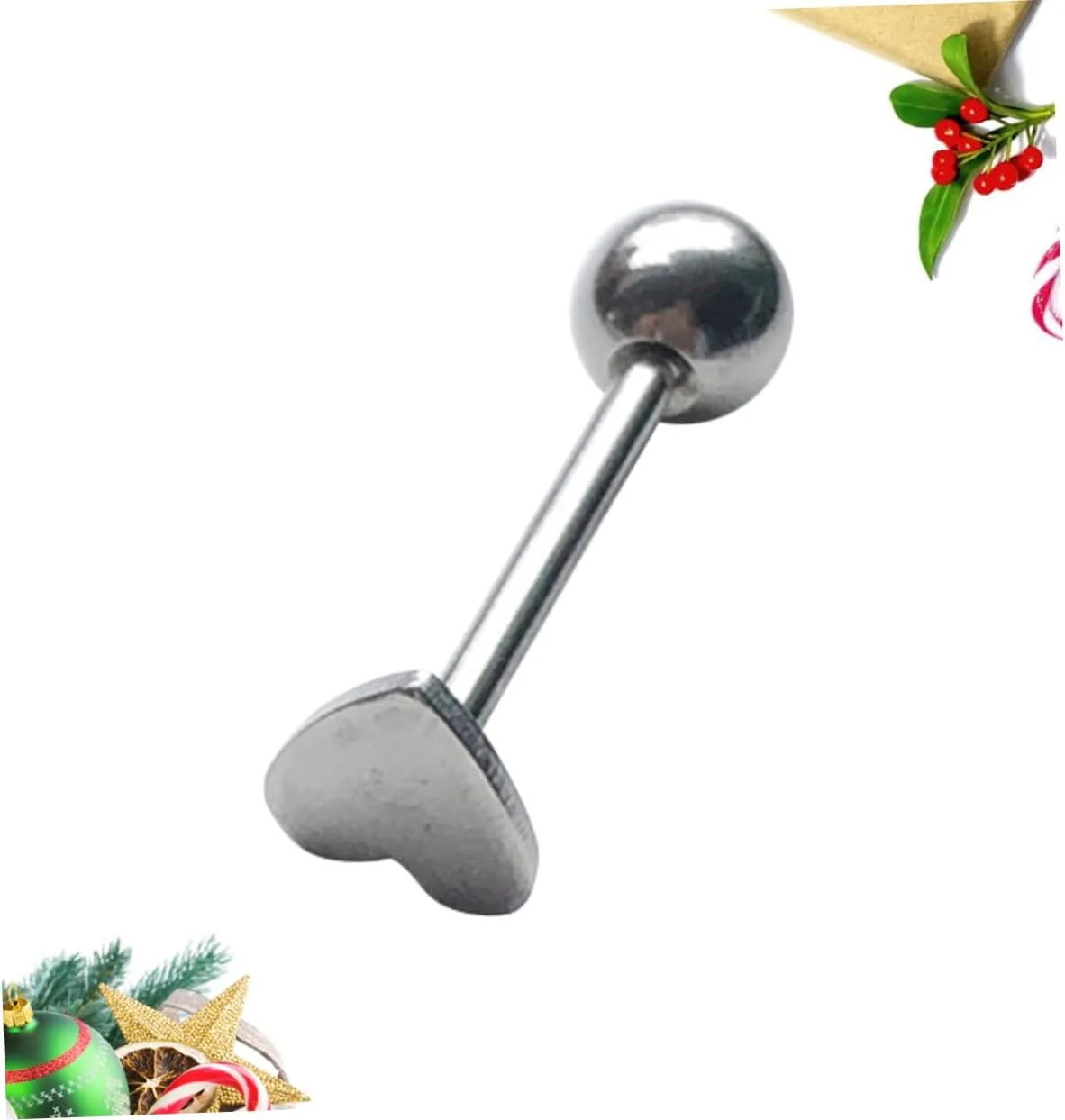GALPADA Body Heart Tongue Tongue Bars Tongue Studs Piercings Jewelry Body Jewelry Body Supplies Barbell Heart