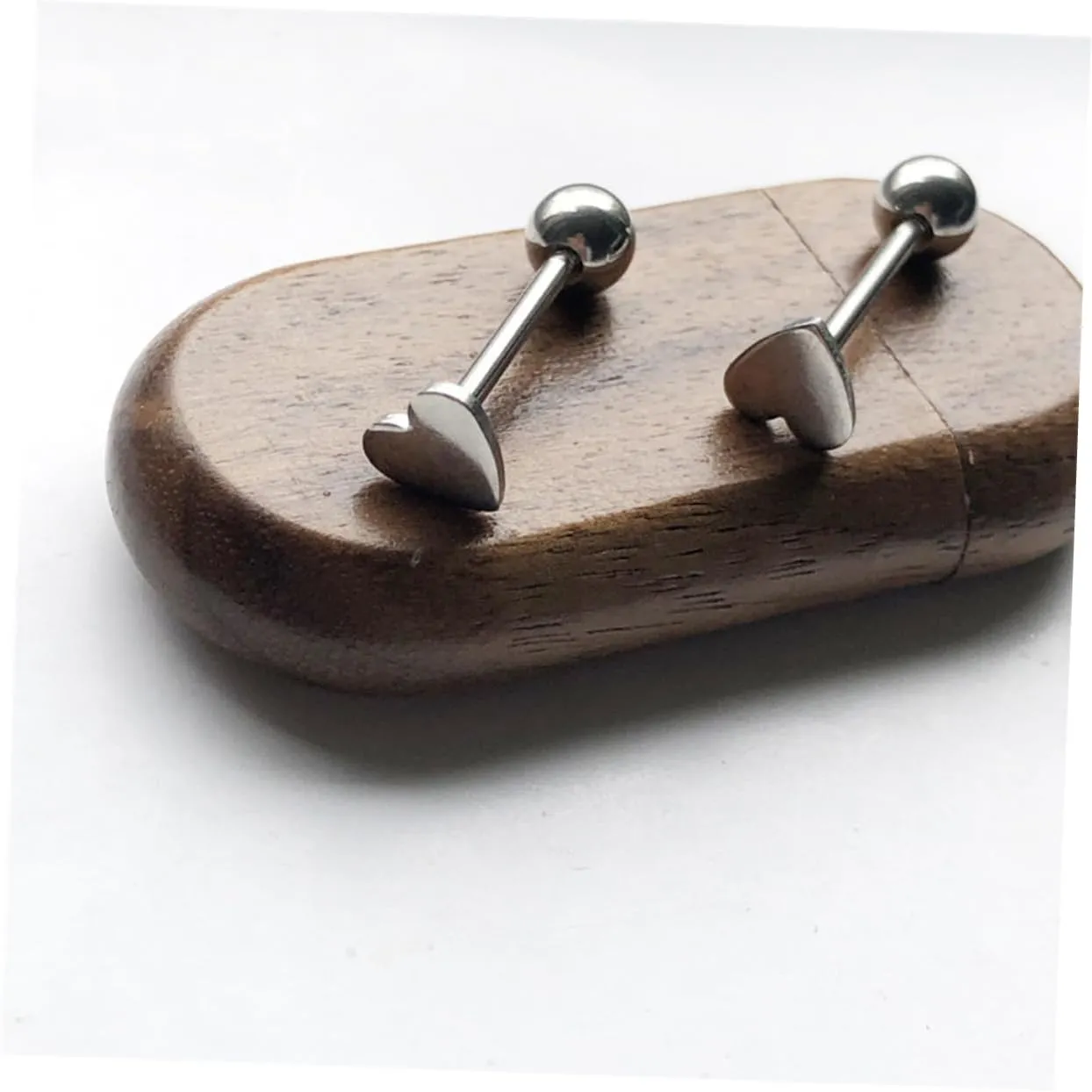 GALPADA Body Heart Tongue Tongue Bars Tongue Studs Piercings Jewelry Body Jewelry Body Supplies Barbell Heart