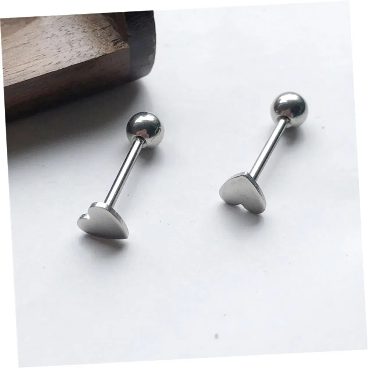 GALPADA Body Heart Tongue Tongue Bars Tongue Studs Piercings Jewelry Body Jewelry Body Supplies Barbell Heart