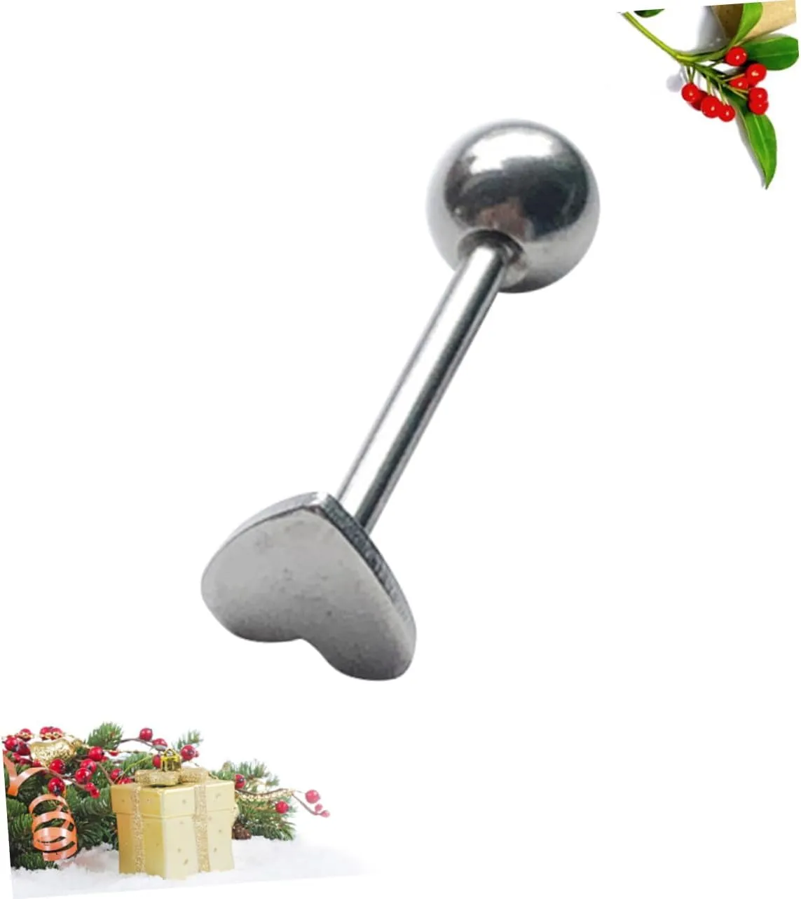 GALPADA Body Heart Tongue Tongue Bars Tongue Studs Piercings Jewelry Body Jewelry Body Supplies Barbell Heart