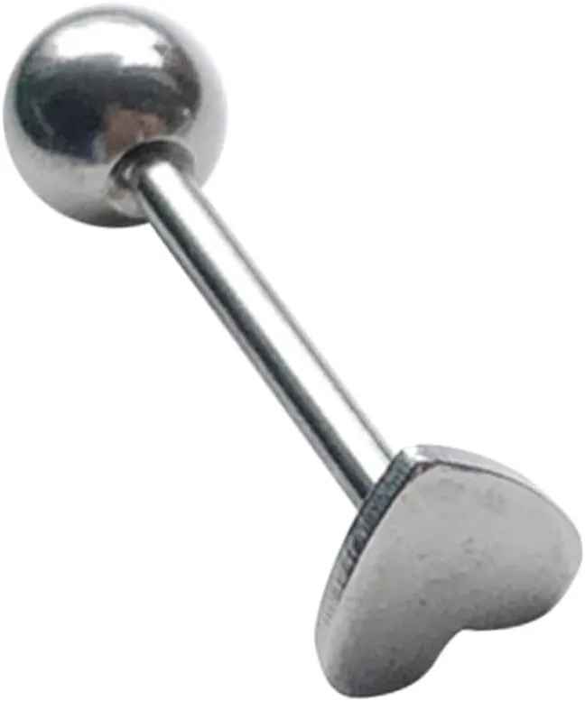 GALPADA Body Heart Tongue Tongue Bars Tongue Studs Piercings Jewelry Body Jewelry Body Supplies Barbell Heart