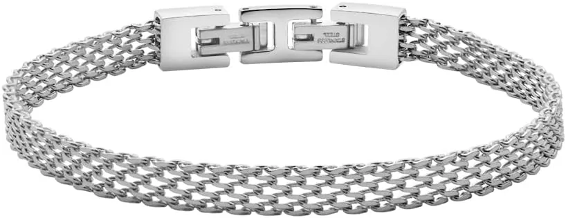 Geoffrey Beene Stainless Steel 6mm Italian Mesh Link Bracelet 8.5Inches