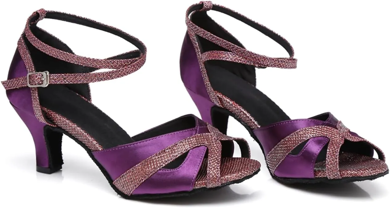 Glitter Ballroom Dance Shoes for Women Salsa Latin Tango Wedding Party