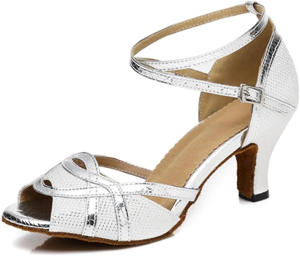 Glitter Ballroom Dance Shoes for Women Salsa Latin Tango Wedding Party