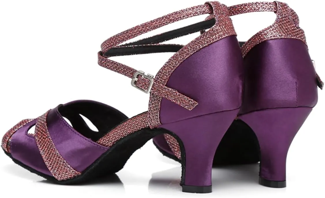 Glitter Ballroom Dance Shoes for Women Salsa Latin Tango Wedding Party