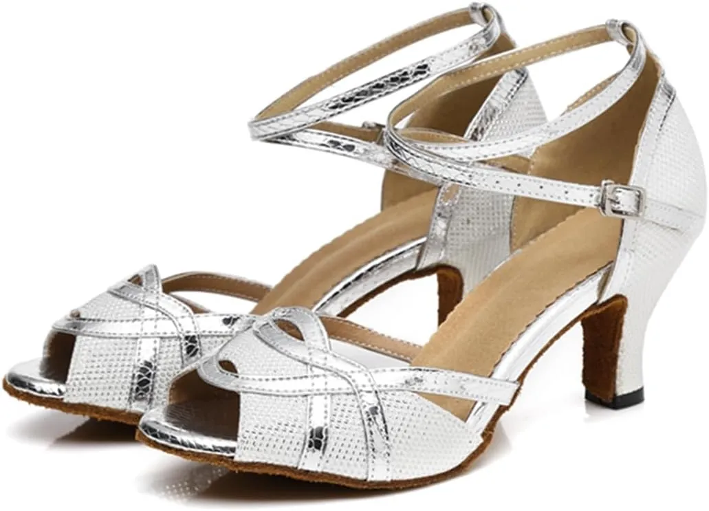 Glitter Ballroom Dance Shoes for Women Salsa Latin Tango Wedding Party