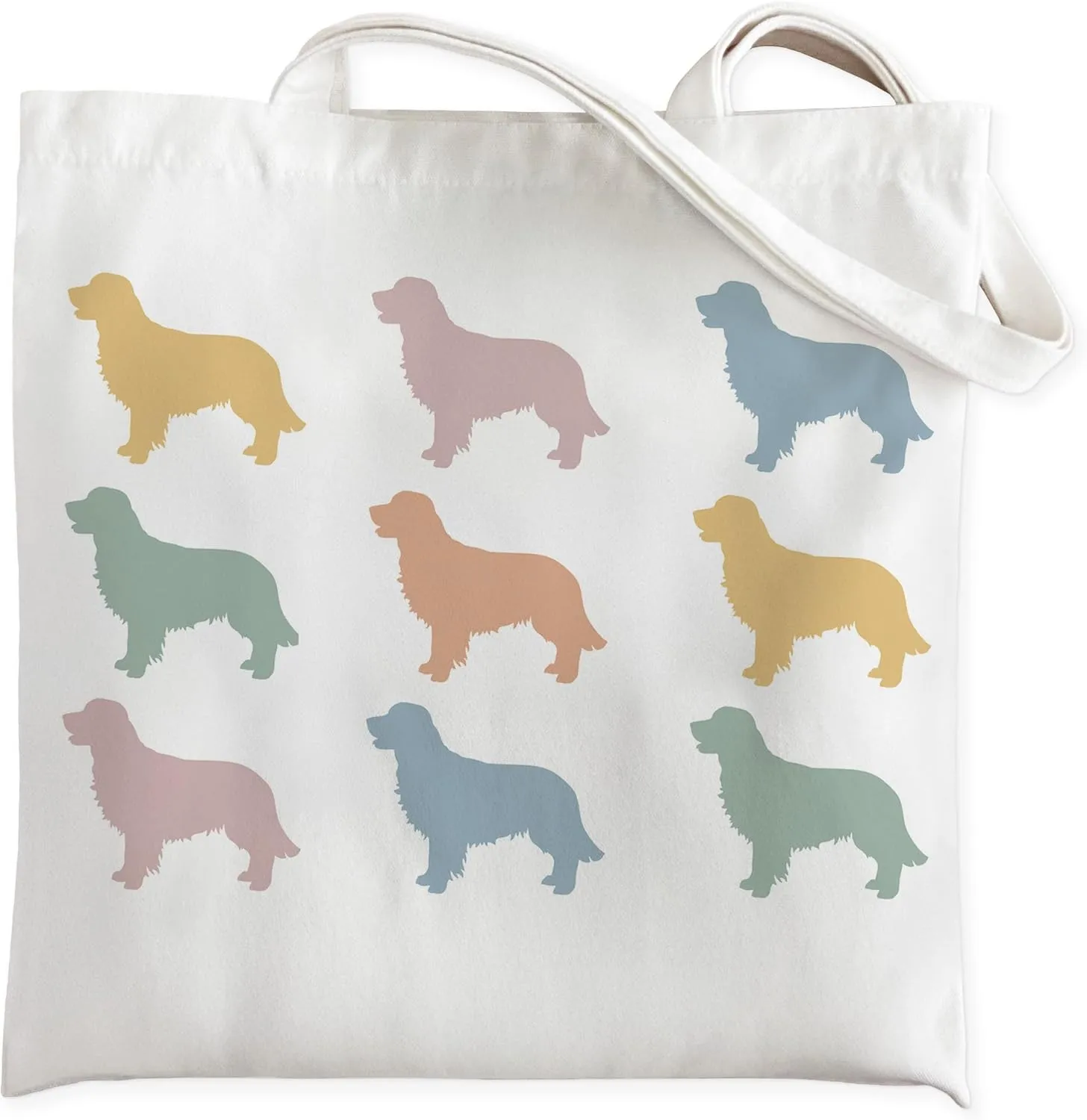 Golden Retriever Tote Bag for Women, Golden Retriever Mom Gifts Canvas Tote Bag, Dog Lover Gift Beach Bag, Reusable Grocery Shopping Bags, 15.5x15 Inch