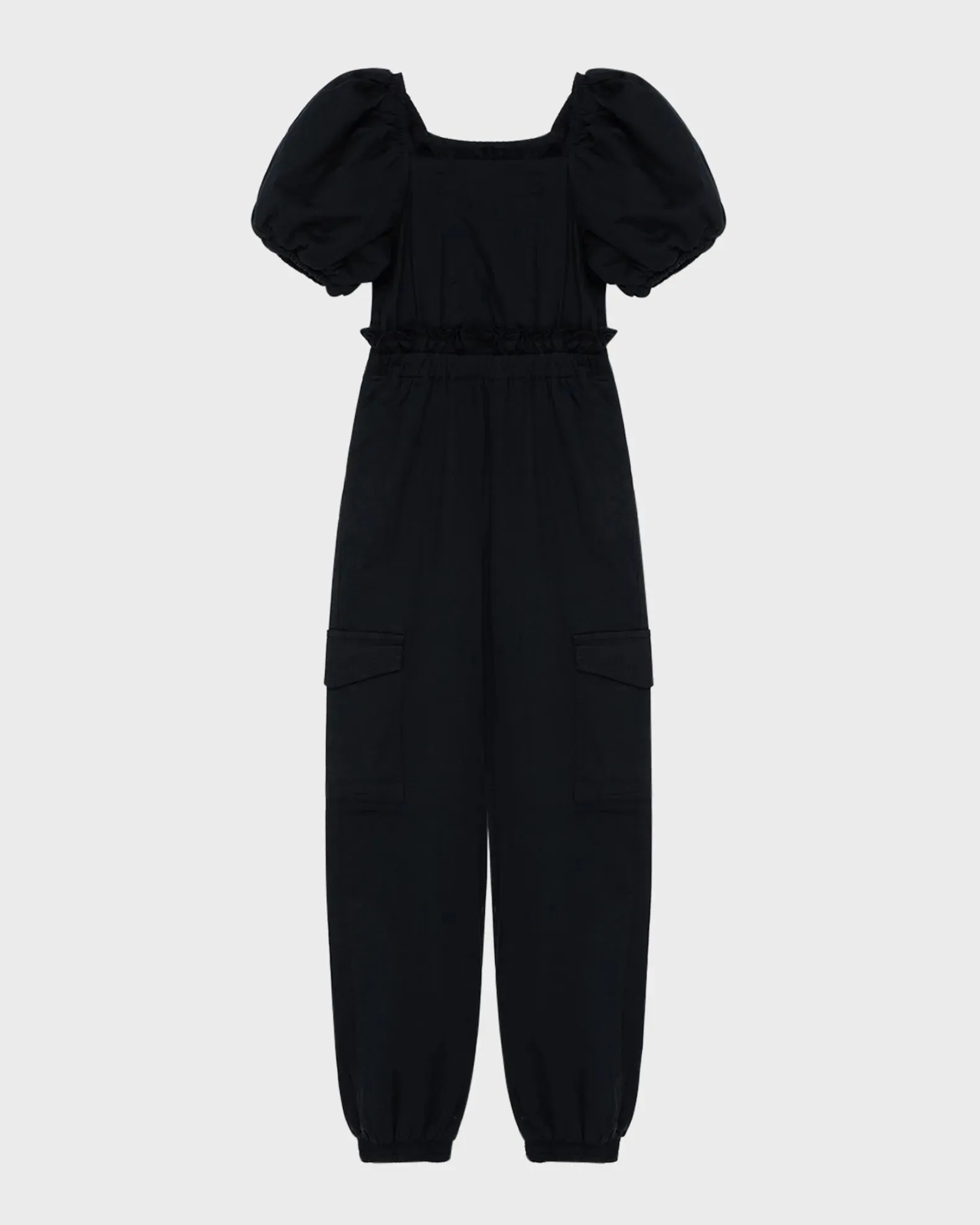 Habitual Girls Black Paperbag Jumpsuit