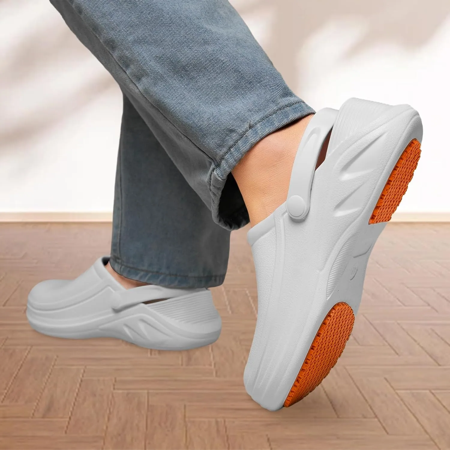 Haifago Non Slip Chef Shoes for Men Women, Kitchen Food Service Slip Resistant Work Shoe Waterproof Nursing Clogs