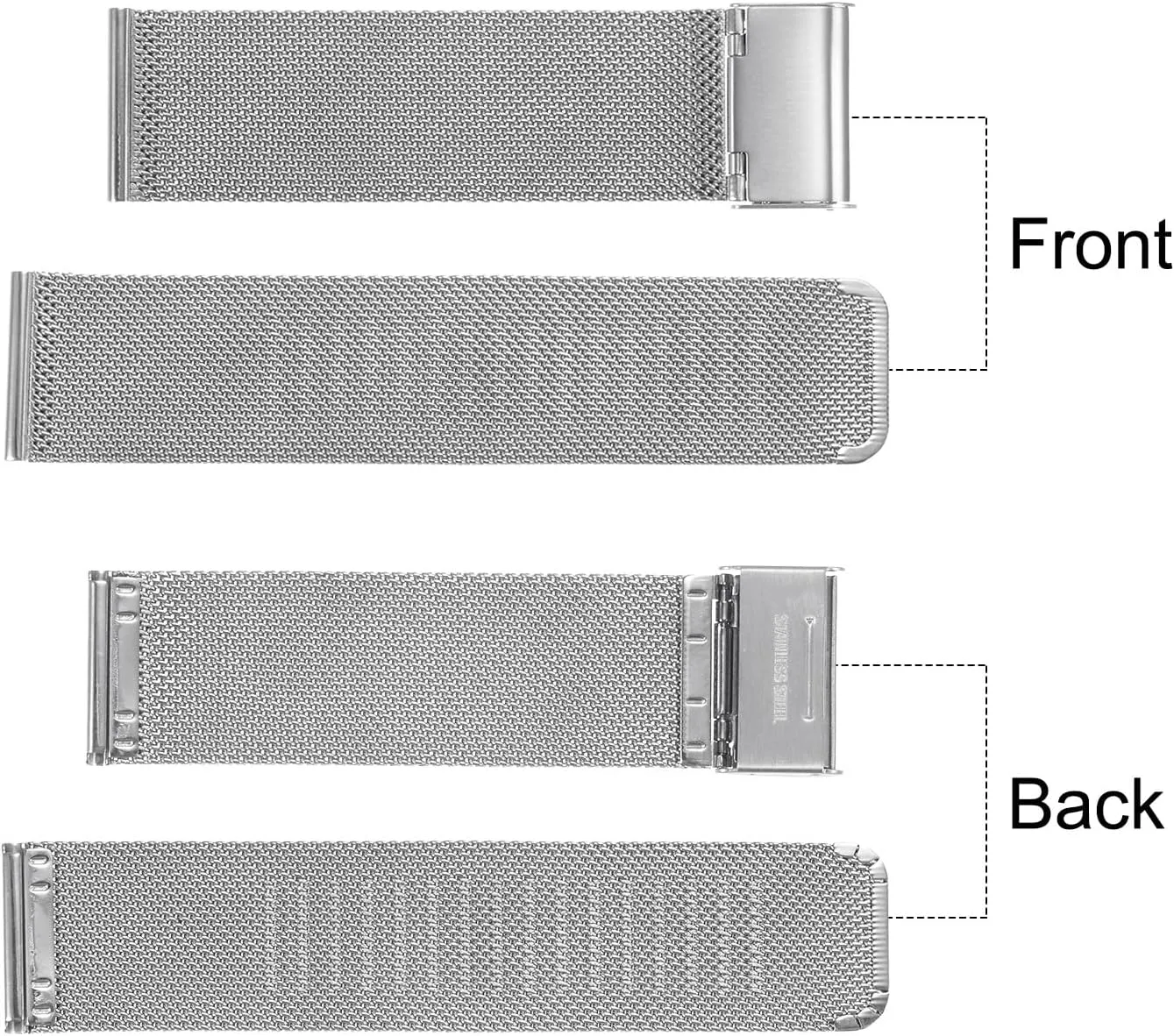 HARFINGTON Stainless Steel Mesh Watch Band Quick Release Adjustable Watch Strap for Men Women
