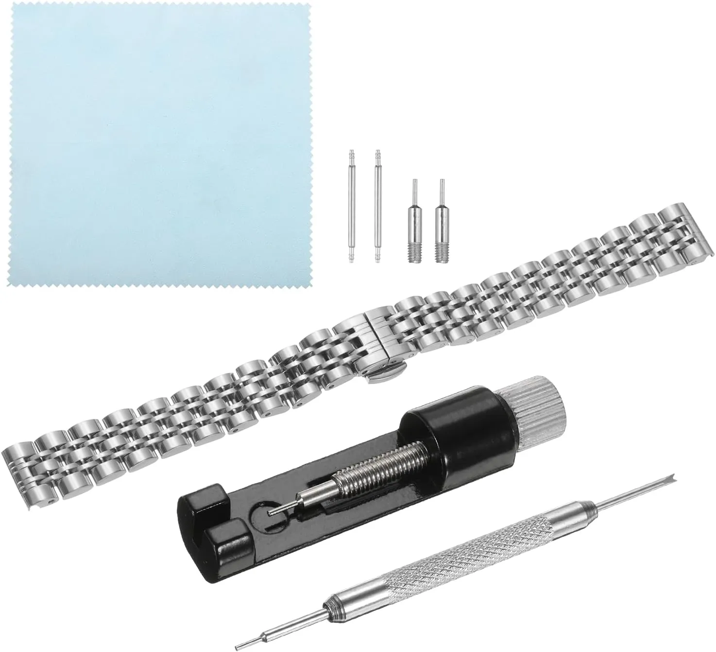 HARFINGTON Stainless Steel Mesh Watch Band Quick Release Metal Watch Strap Adjustable Butterfly Clasp Replacement Bands for Men and Women