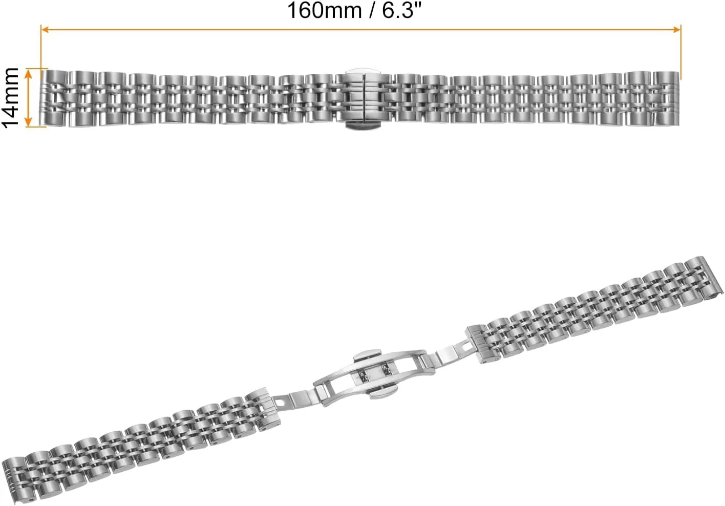 HARFINGTON Stainless Steel Mesh Watch Band Quick Release Metal Watch Strap Adjustable Butterfly Clasp Replacement Bands for Men and Women