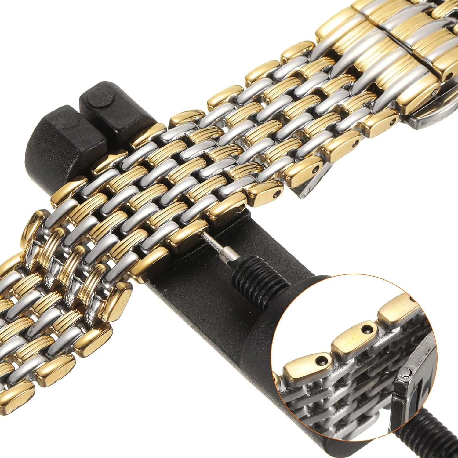 HARFINGTON Stainless Steel Mesh Watch Band Quick Release Metal Watch Strap Adjustable Fold Butterfly Clasp Replacement Bands for Men Women