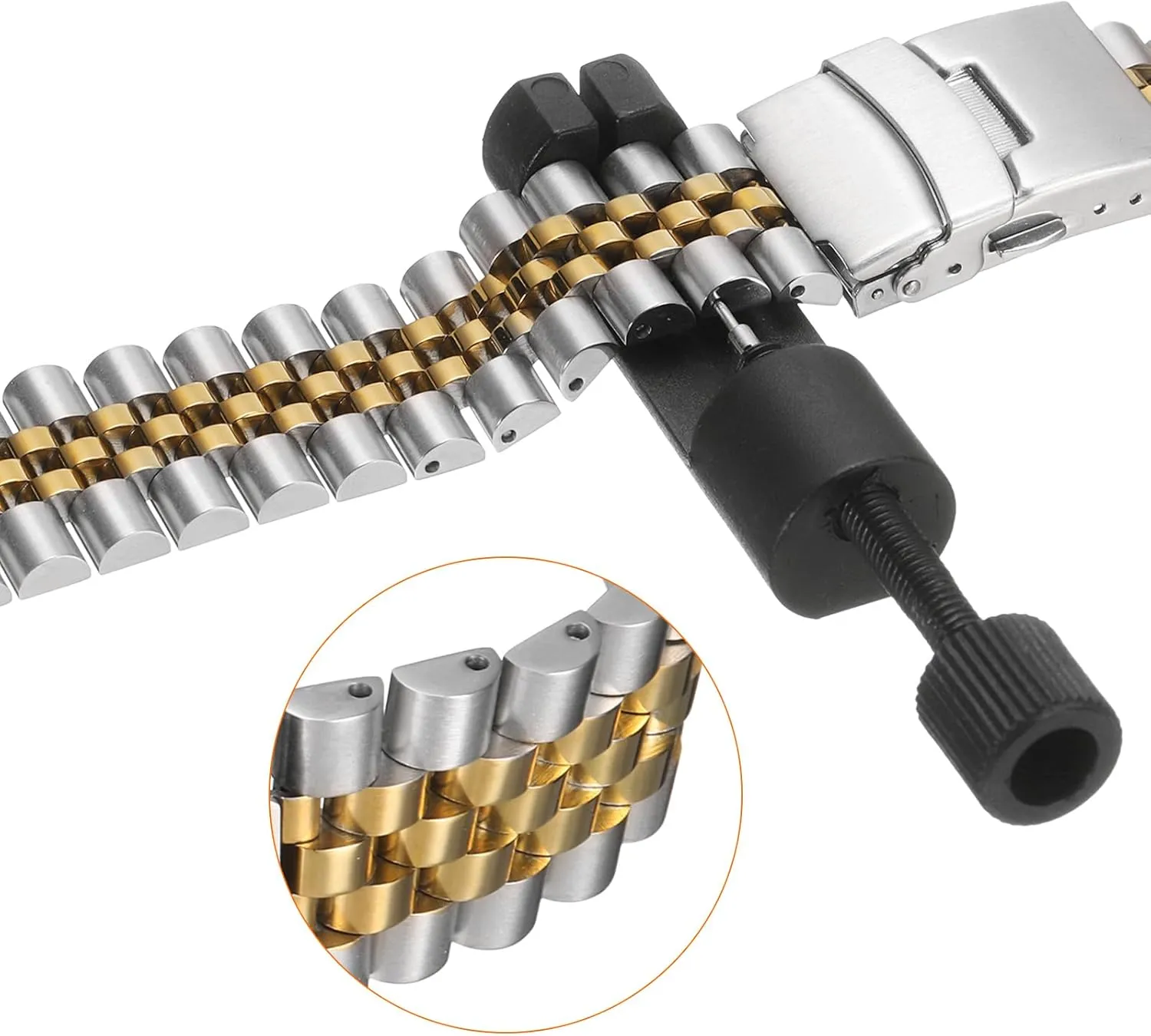 HARFINGTON Stainless Steel Mesh Watch Band Quick Release Universal Metal Watch Strap Double-Lock Deployment Clasp Replacement Bands for Men Women