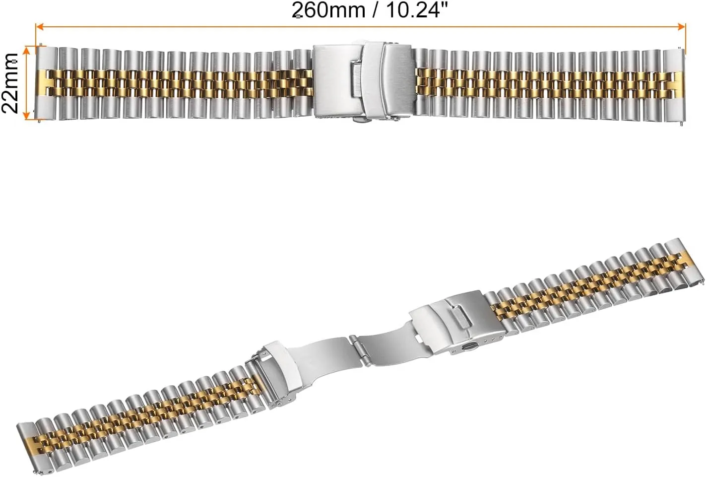 HARFINGTON Stainless Steel Mesh Watch Band Quick Release Universal Metal Watch Strap Double-Lock Deployment Clasp Replacement Bands for Men Women