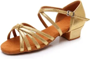 HIPPOSEUS Girls' Standard Latin Dance Shoes Low Heel 3.5CM,Model U1203