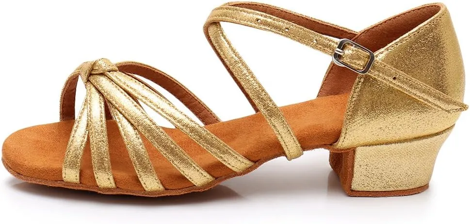 HIPPOSEUS Girls' Standard Latin Dance Shoes Low Heel 3.5CM,Model U1203