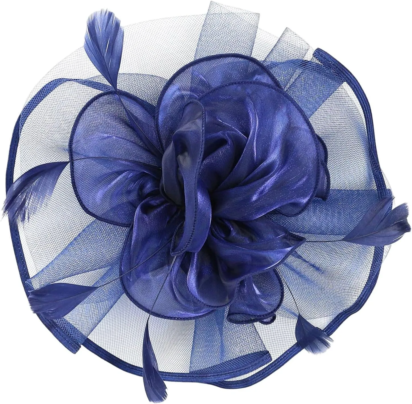 Holiday Fascinators for Women Organza Cocktail Removable Headpiece Church Wedding Tea Party Headband Hair Hoop Clip