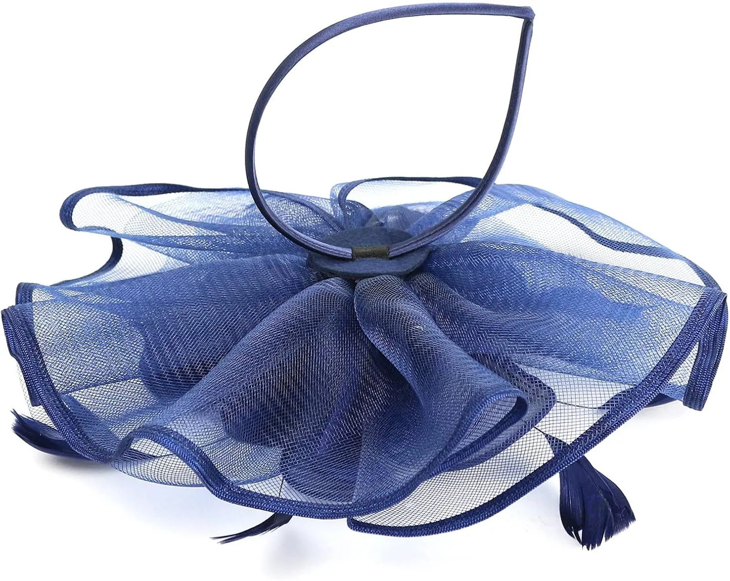 Holiday Fascinators for Women Organza Cocktail Removable Headpiece Church Wedding Tea Party Headband Hair Hoop Clip