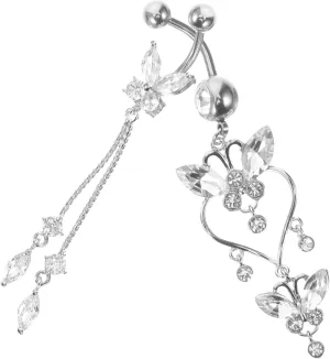 Homoyoyo Belly Button Jewelry Women's Navel Ring Belly Ring Piercings for Women Shiny