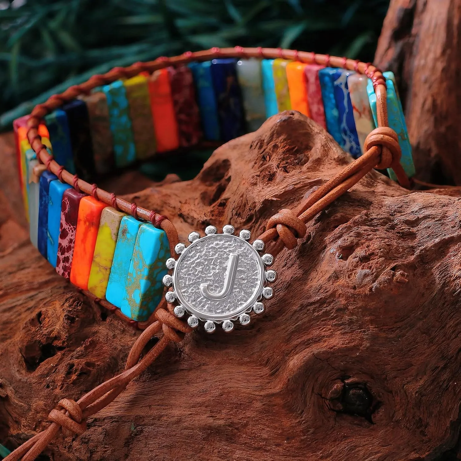 Initial Bracelets for Women, Chakra Bracelets for Women with Stones Bead Bracelet Women Men Boho Friendship Bracelets
