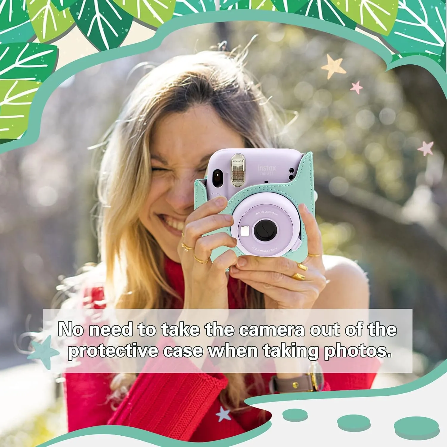 Instant Camera Case Compatible with Instax Mini 11/9/8/8 , PU Leather Bag with Pocket and Adjustable Shoulder Strap