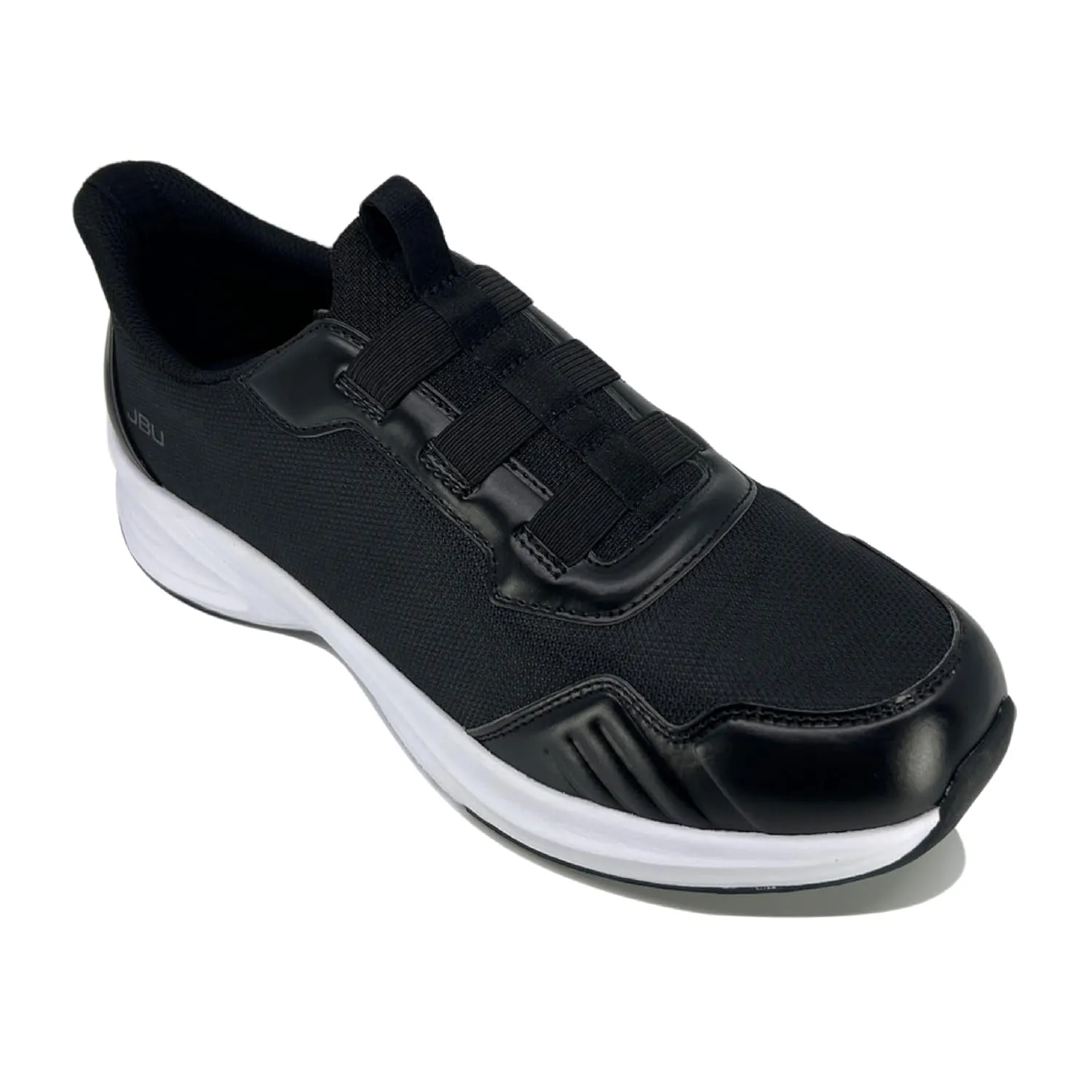 Jambu Men's Dash Easy-Wear Slip-On, Soft Knit and Nubuck Construction, Removable Relax Foam Insoles, Comfort Rocker Bottom, Black, 12