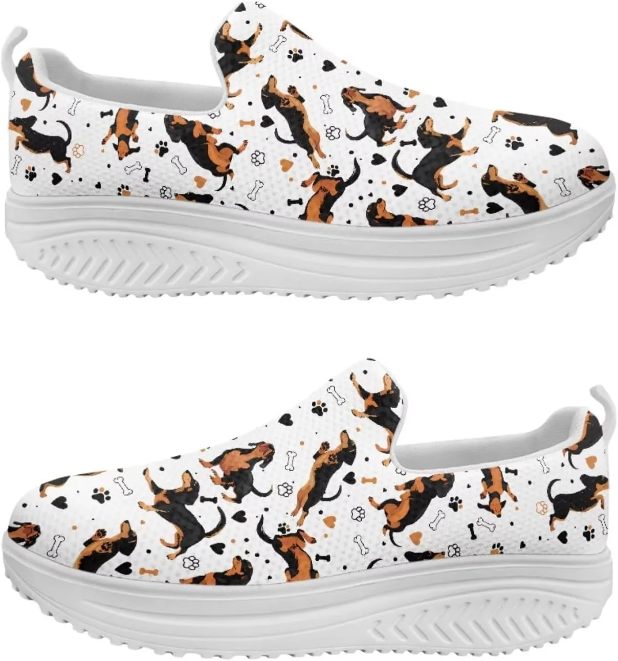 JoyLamoria Animal Print Womens Shoes Work Casual Fashion Tennis Soft Workout Cushion Comfort Knit Upper Running Orthopedic