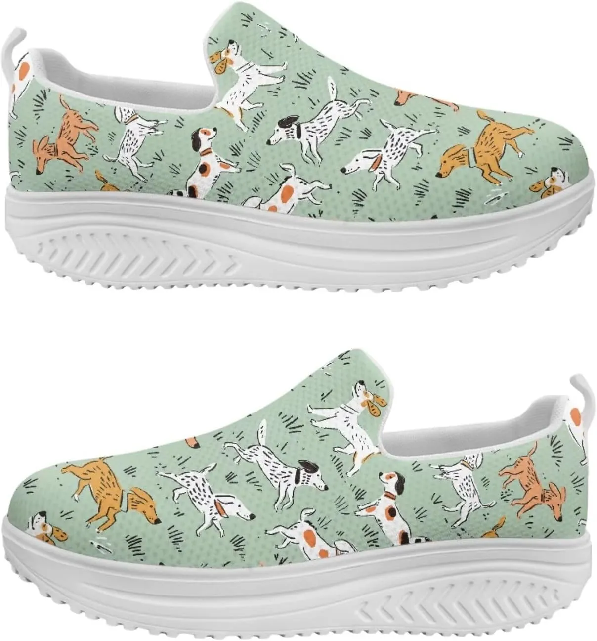 JoyLamoria Animal Print Womens Shoes Work Casual Fashion Tennis Soft Workout Cushion Comfort Knit Upper Running Orthopedic