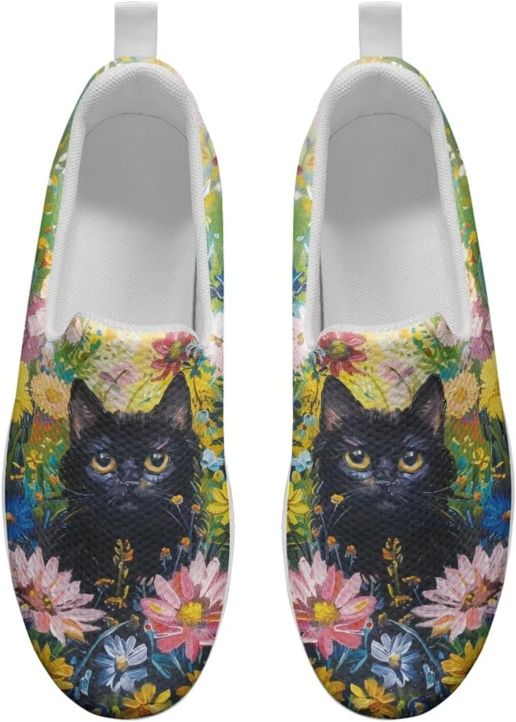 JoyLamoria Animal Print Womens Shoes Work Casual Fashion Tennis Soft Workout Cushion Comfort Knit Upper Running Orthopedic
